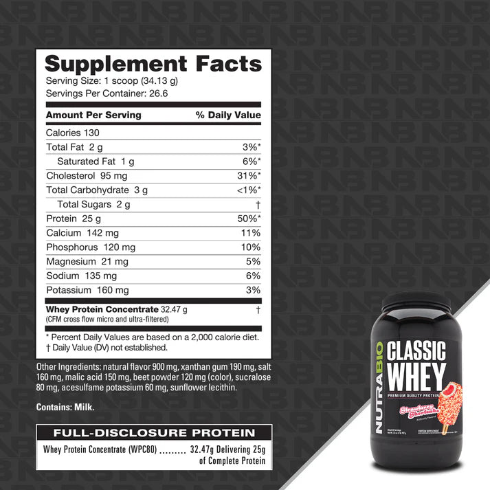 NutraBio- Classic Whey Protein