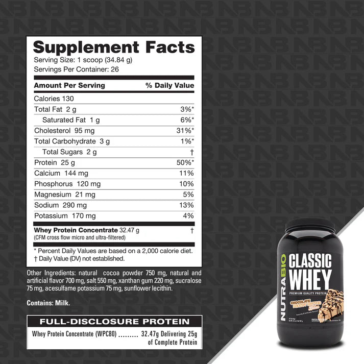 NutraBio- Classic Whey Protein