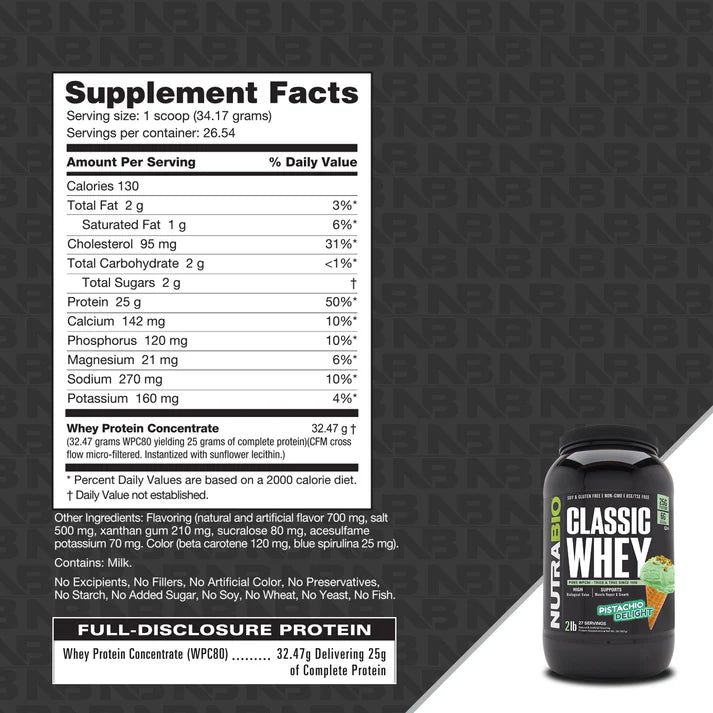 NutraBio- Classic Whey Protein