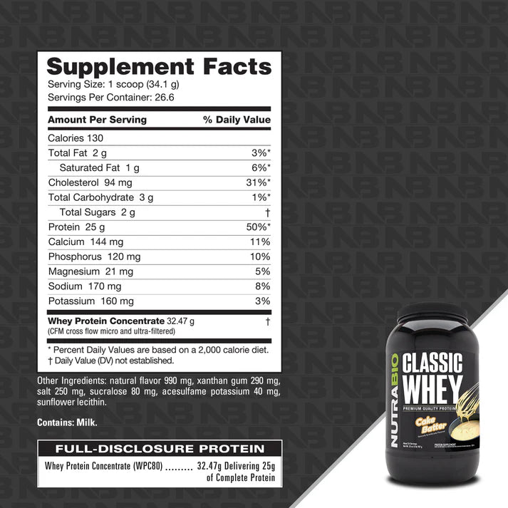 NutraBio- Classic Whey Protein