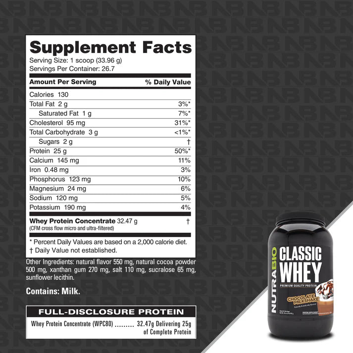 NutraBio- Classic Whey Protein