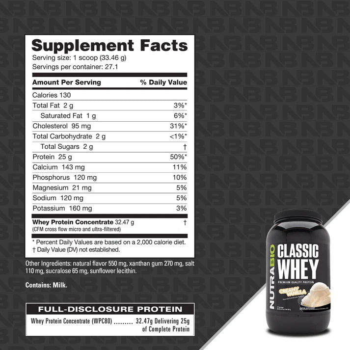 NutraBio- Classic Whey Protein